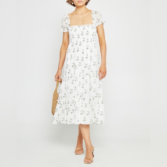 o.p.t Dresses & Skirts - o.p.t Cypress Midi Dress - Size XL - White Floral - NWT
